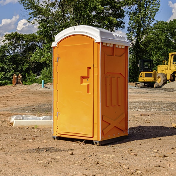 can i customize the exterior of the portable restrooms with my event logo or branding in Alum Bank